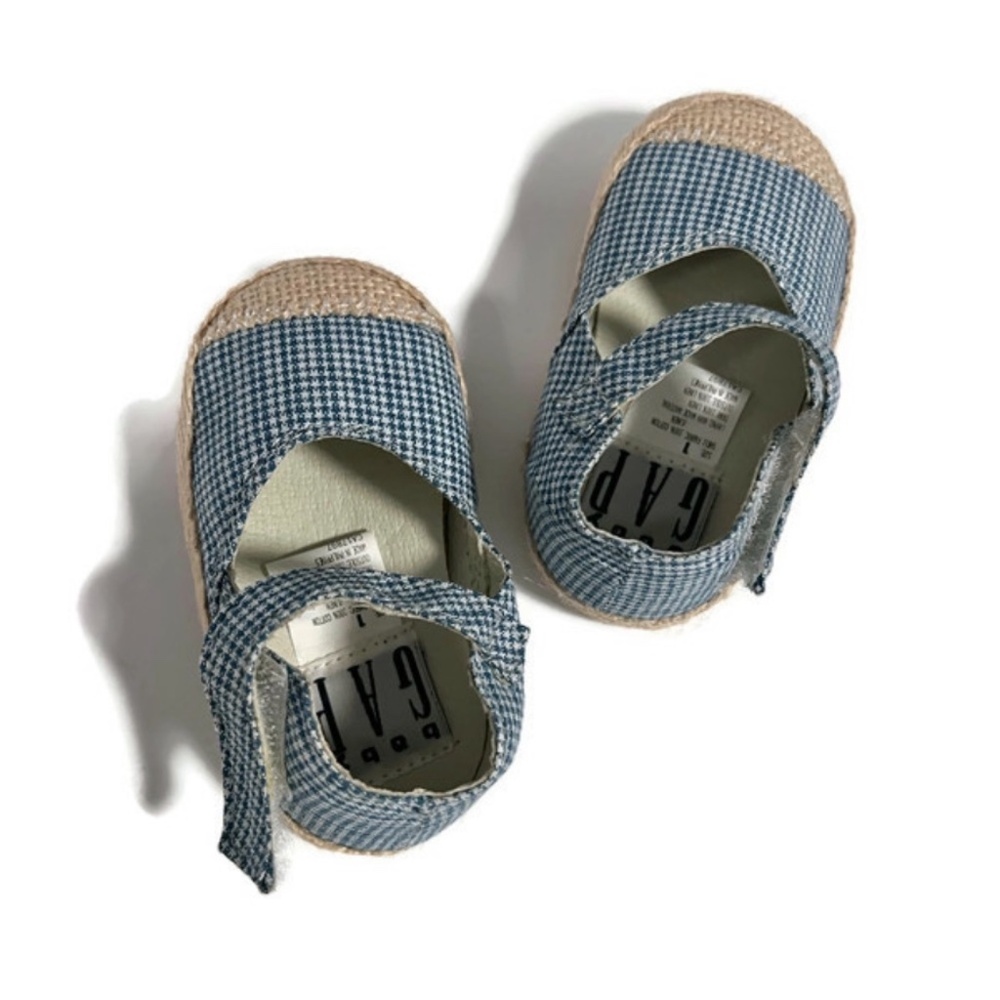 NWT Gap Kids gingham espadrille shoes
